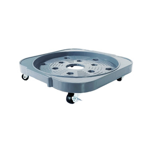 <b>Plastic</b> Gas Tray With <b>Wheels</b> 32.5x31x7cm Gray Durable Movable Base For Cylinder Storage - Product Image 3
