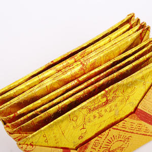 Festival Qingming : Lingots d'or porte-bonheur à cinq voies, modèle 1011, avec impression de lotus, pour brûler l'argent des défunts - 60 paquets en gros - Product Image 5