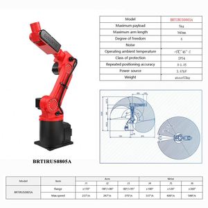 Bras robotisé articulé universel à 6 axes, charge utile de 5 kg, robot collaboratif industriel, robot de palettisation de conteneurs - Product Image 2