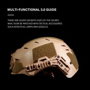 Casco Táctico Ligero Wendy EX 3.0 Rail, Casco Transpirable de ABS para Juegos al Aire Libre y Entrenamiento de Equitación - Product Image 3