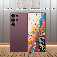 Venta Caliente de Fábrica, Smartphone S26 Ultra de Alta Calidad, Popular en Europa, Deca Core HD, Doble SIM, 5G, Pantalla OLED de 6.9 Pulgadas, Face ID, Versión Global