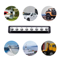 Barre Omnibus Robuste de 600 A Bloc de Distribution Électrique pour Batterie Marine VR Voiture 48 V CC avec 8 Bornes M10 (3/8") Boîtier de Barre Omnibus