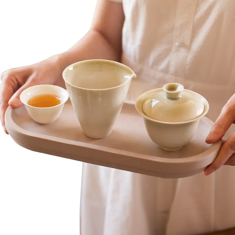 OEM özelleştirilmiş marka diyatomit banyo tepsisi mutfak için çay tepsisi organizatör lavabo tepsisi