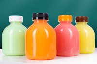Bouteille de lait en plastique courte mignonne de 250ml pour les enfants pour les boissons énergisantes de soda de champagne avec la taille de cou de 38mm