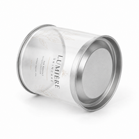 Tube d'emballage cylindrique en PVC transparent pour parfum et soins de la peau, emballage artisanal écologique avec gaufrage