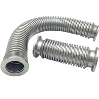 Tuyaux souples à soufflets en acier inoxydable KF16 KF25 KF40 à faible pression, longueur personnalisable, avec brides