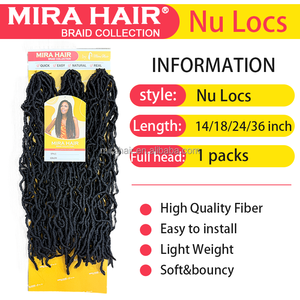 Cheveux tressés Nu Locs couleur Ombré Premium, lot 3 en 1, tête entière, texture naturelle, faux cheveux africains pour coiffures quotidiennes et de fête - Product Image 3