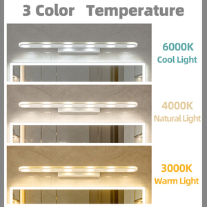 Modern LED wall lamp Aluminum body wall <b>light</b> White rectangular <b>bathroom</b> lamp Warm white surface mounted - Product Image 2