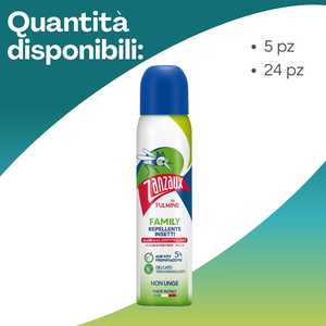 Spray Repellente per Insetti Zanzaux Family, Protezione 5 Ore, Non Irritante, Prodotto in Italia - Product Image 3