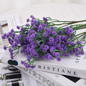 Bouquet artificiel de Gypsophile blanc, bleu, rouge, violet, rose en plastique, haute simulation, pour décoration de mariage et de maison - Product Image 4