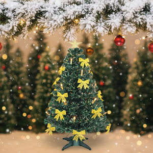 <span class=keywords><strong>Albero</strong></span> <span class=keywords><strong>di</strong></span> <span class=keywords><strong>Natale</strong></span> in Fibra Ottica Verde Pre-Illuminato <span class=keywords><strong>di</strong></span> Alta Qualità 2-2,5 Piedi con Stella in Cima, Candela a Farfalla e Luci LED Cambia Colore a Batteria - Product Image 6