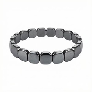 Bracciale in Ematite per <span class=keywords><strong>Uomo</strong></span>, Recupera la Tua Sicurezza, Bracciale Elastico con Perline in Pietra Naturale di Ematite, Gioiello Curativo Regalo - Product Image 1