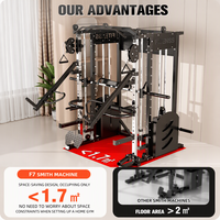 Machine Smith multifonctionnelle tout-en-un pour la maison : Power Rack, Squat Rack, Cable Crossover