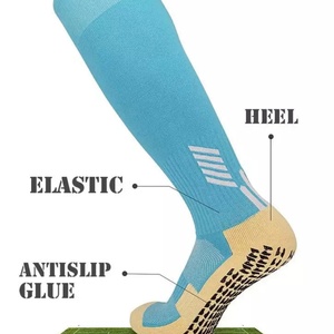 Hot Sport Anti <b>Slip</b> Football Compression Socks <b>Long</b> Grip Sweat Absorption Non-<b>Slip</b> Breathable Quick Dry Features Bottom Logo - Product Image 2