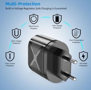 อะแดปเตอร์ชาร์จ USB 4 พอร์ต 3.1A ชาร์จเร็ว พร้อมหน้าจอ LED สำหรับอะแดปเตอร์เดินทาง ชาร์จโทรศัพท์ - Product Image 3