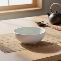 Bol à riz rond en mélamine blanche de 4,5 pouces, style coréen, imprimé sur mesure