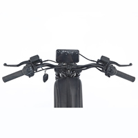 Vélo électrique rétro urbain classique Himoto Black Warrior avec cadre en fer robuste, batterie au lithium, clé NFC sans fil et pneus larges