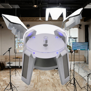 Пластиковая вращающаяся подставка для демонстрации товаров UFO с синей подсветкой, 360 градусов - Product Image 3