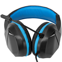 Casque de jeu WESDAR Pro - Casque filaire en métal et cuir avec microphone, haut-parleurs de 40 mm, audio double 3,5 mm + USB