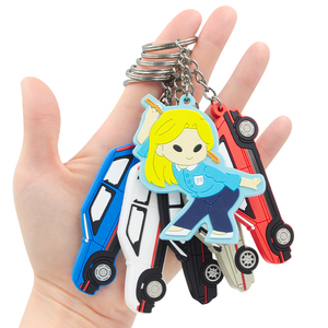 Logo personnalisé porte-clés à code QR porte-clés promotionnel en PVC souple avec porte-clés en caoutchouc personnalisé de style dessin animé/anime - Product Image 6