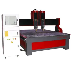 Professional chinese supplier 4*8 feet specifications coffin cnc router price with double spindle