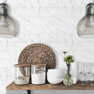 Décoration <span class=keywords><strong>de</strong></span> maison moderne Panneaux muraux en <span class=keywords><strong>PVC</strong></span> imperméables à motif marbre 3D pour la cuisine et la <span class=keywords><strong>salle</strong></span> <span class=keywords><strong>de</strong></span> <span class=keywords><strong>bain</strong></span> Mise à jour Carreaux muraux autocollants - Product Image 6