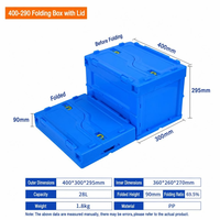 Caisses pliables en polypropylène pour fruits de mer, bacs respirants pour homards, conteneurs d'aquaculture en PP vierge 400x300x295mm