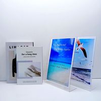 Présentoir de dépliants au design moderne, support de menu en acrylique a4 avec carte de visite