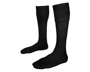 Black Crew <b>Sports</b> <b>Socks</b> Cotton Blend Ribbed Athletic Tube <b>Socks</b> <b>for</b> <b>Men</b> - Product Image 1