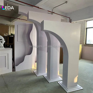 Arco de Acrílico Blanco Roto Moderno para Decoración de Bodas, Cumpleaños y Eventos, LEDA, Gran Venta - Product Image 6