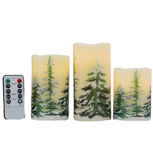 Bougie pilier <span class=keywords><strong>LED</strong></span> à piles, effet flamme 3D, en cire <span class=keywords><strong>de</strong></span> paraffine, écologique, télécommandée, <span class=keywords><strong>pour</strong></span> la décoration intérieure et les mariages - Product Image 5