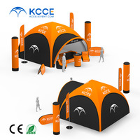 Tente gonflable modulaire personnalisée avec conception d'impression artistique, cabine d'exposition portable à installation rapide pour les événements de galeries d'art