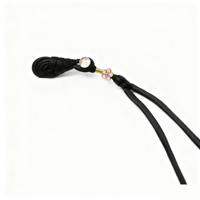 Boutons de grenouille chinois faits à la main, écologiques, en forme de fleur, perles plaquées, fermetures à nœuds en tissu à longue queue pour Hanfu Qipao