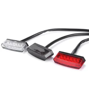 12V Motorcycle LED Rear Brake Tail Lights Stop Lamps LED Motor Taillight Rear License Plate Lights Accessories Decorative Lamp