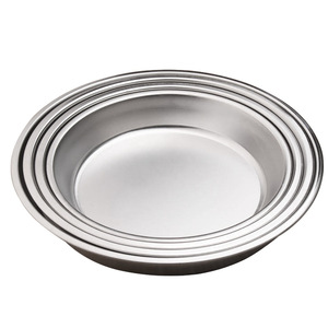 Bandeja Redonda para Hornear de Acero Inoxidable de 28 cm con Fondo Plano Profundo para Uso en Cocina de Hotel, Apta para Lavavajillas - Product Image 4