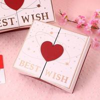 Boîte cadeau écologique en carton rigide à double porte à rabat avec insert en mousse pour l'emballage de bougies, Saint-Valentin et fête des mères