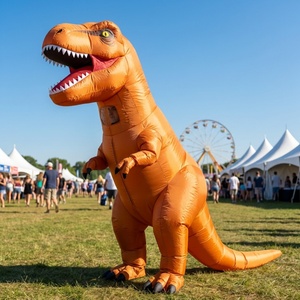 Costume de dinosaure gonflable pour adulte en tissu polyester, costume de mascotte gonflable pour fête d'Halloween - Product Image 1