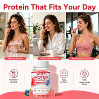 Permen Protein Tinggi Rasa Campuran Berry untuk Dewasa dengan Label Pribadi OEM, Mengandung 120g Isolat Protein Whey untuk Meningkatkan Pertumbuhan Otot