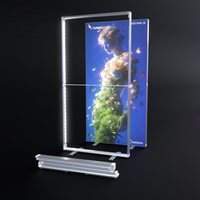 Support de caisson lumineux portable pliable en aluminium avec éclairage LED ignifuge pour stands de salon professionnel et publicité