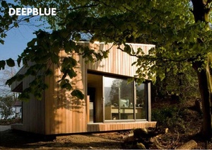 Smarters — cadre en acier blanc de couleur bleu profond, magnifique, floral, maison de jardin en bois, studio, pod, arrière et cour - Product Image 4