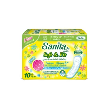 Oem odm Soft und Fit Maxi 24.5cm Sanitary Napkin