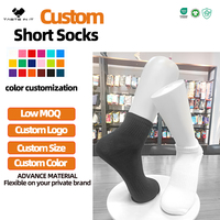 Chaussettes décontractées pour hommes à faible MOQ, en coton peigné tricoté, respirantes, antibactériennes, pour l'automne, style Adi, chaussettes athlétiques