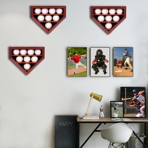 Nouvelle Tendance 2026 : Vitrine de Présentation pour Balle de Baseball 8 Ball en Bois de Cerisier, Cadre Boîte à Ombre avec Support Mural - Product Image 5
