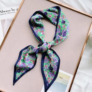 फैशन प्रिंट बाल संबंध महिला स्कार्फ टाई बैग स्कार्फ साटन रेशम स्किनी हेडस्कार्फ महिला पुष्प बैंड सामान 9*95 सेमी - Product Image 5