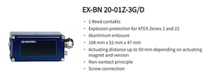 Interruptor Magnético de Seguridad a Prueba de Explosiones Schmersal EX-BN 20-01Z-3G/D 101189767 con Carcasa de Aluminio para Zonas Peligrosas - Product Image 2