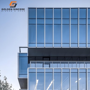 GS Hot Sales Aluminium Vorhang fassade Glasscheibe Preis für Geschäfts gebäude - Product Image 1