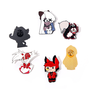 <span class=keywords><strong>Pin</strong></span> tedarikçisi toptan özel logo <span class=keywords><strong>pin</strong></span> rozeti toplu karikatür anime Hazbin otel tasarım metal sert yumuşak emaye iğne - Product Image 3