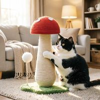XYS Tiang Garuk Kucing Sisal Anti Luntur Bebas Serat 1kg Perabot Panjat Vertikal All-in-One Mainan Kucing