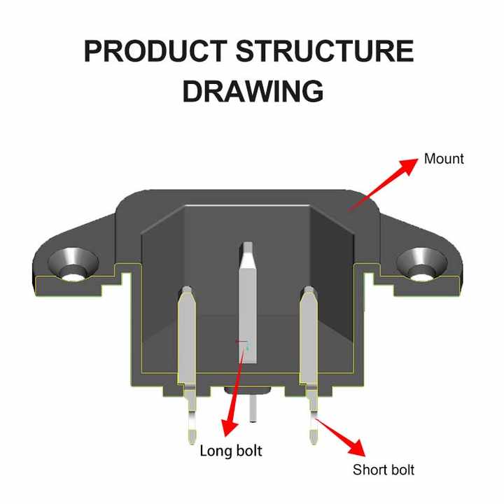 Iec 320 C14 ThreePin Plug Inlet Power Socket Screw Mount Ac Power