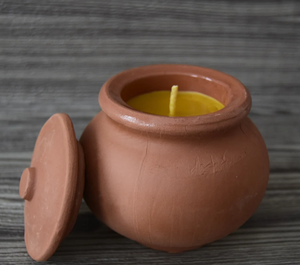 Hogar decoracion céramique mate vide pot de bougie <span class=keywords><strong>en</strong></span> argile de <span class=keywords><strong>terre</strong></span> <span class=keywords><strong>cuite</strong></span> <span class=keywords><strong>avec</strong></span> <span class=keywords><strong>couvercle</strong></span> bougeoirs, lanternes et bocaux de bougie - Product Image 3